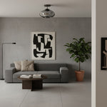 Afbeelding laden in galerijweergave, Glissora Reflecterende Glazen Semi-Opbouw Plafondlamp – Sculpturaal Ontwerp, Veelzijdige Afwerking voor Gangen & Eetkamer