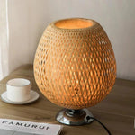 Load image into Gallery viewer, Handcrafted Sustainable Bamboo Table Lamp