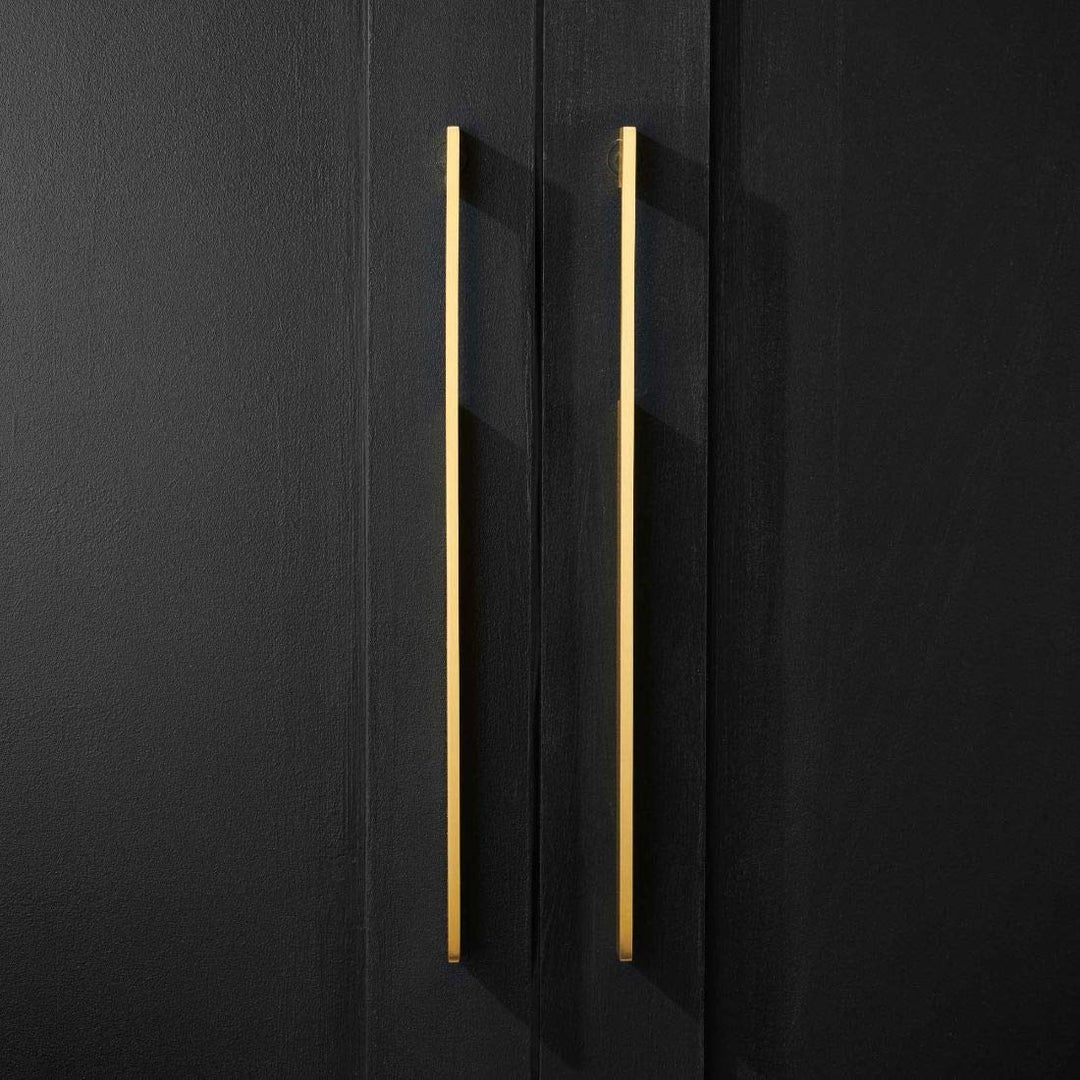 Slimline Cabinet Handles – Brushed Gold Drawer Pulls for Modern Style