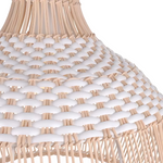 Cargar imagen en el visor de la Galería, Lámpara Colgante de Ratán Natural Elegancia Blanca y Fresca