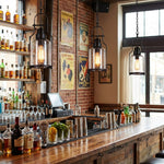 Afbeelding laden in galerijweergave, Lirra Vintage IJzeren Glazen Hanglamp - Industriële Stijl Plafondlamp voor Bars en Huizen U20