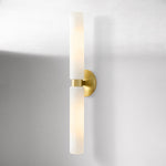 Load image into Gallery viewer, Rivora Double-Short Fluted Glass Modern Wall Light – Twin Bar Accent for Hallway & Patio