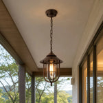 Cargar imagen en el visor de la Galería, Patnox Outdoor Glass Pendant Lamp scene and detail