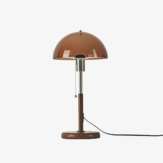Lampa stołowa Afterglow z zaokrąglonym kloszem – nowoczesny retro styl do sypialni