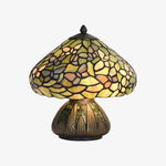 Afbeelding laden in galerijweergave, TF Sorenia Tafellamp – Warme Glas-in-Lood Bloemenkunststijl Lamp voor Woonkamer of Slaapkamer