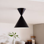 Load image into Gallery viewer, Brivana Sculpted Glass Flush Mount Light for Bedroom & Living Room