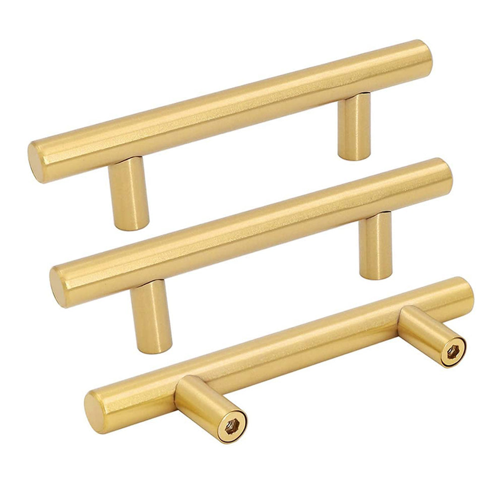 Satin Brass Bar Pulls – Modern Gold Bar Handle Cabinet Hardware
