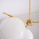 Load image into Gallery viewer, Alessora Multi-Sphere Brass Frame Chandelier for Dining Room & Kitchen