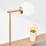 Load image into Gallery viewer, Brina Glass USB Table Lamp - Modern Bedside Desk Light with Style