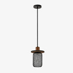 Cargar imagen en el visor de la Galería, Black Travertine Mesh Pendant Light