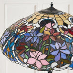 Afbeelding laden in galerijweergave, TF Sullivan Tiffany Vloerlamp - Bloemmotief Gebrandschilderd Glas Ontwerp voor Studie of Woonkamer