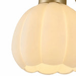 Afbeelding laden in galerijweergave, Close-up of the milk glass flower petal shade