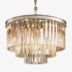 Afbeelding laden in galerijweergave, Aurevon Kristallen Prisma Metalen Frame Moderne Plafondkroonluchter voor Huis en Hotel