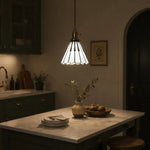 Charger l'image dans la visionneuse de la galerie, Single fluted pendant in a dining space