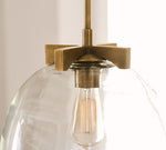 Load image into Gallery viewer, Auria Metal Brass Pendant Lighting - Vintage Finish with Glass Shade