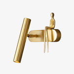 Carica l'immagine nella visualizzazione Galleria, Brass left spotlight wall sconce SKU