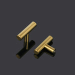 Load image into Gallery viewer, Satin Brass Bar Pulls – Modern Gold Bar Handle Cabinet Hardware