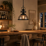 Bild in die Galerieansicht laden, Ivoran Industrial Metal Smoky Glass Pendant Lamp — Suitable for Kitchen Island