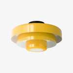 Cargar imagen en el visor de la Galería, Lámpara de Techo Redonda en Capas Colorida Veleora - Luminaria de Metal Estilo Bauhaus para Iluminación Interior de Dormitorio y Cocina