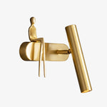 Carica l'immagine nella visualizzazione Galleria, Brass right spotlight wall sconce SKU