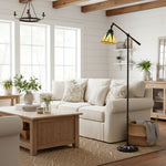 Afbeelding laden in galerijweergave, TF Dark Star Tiffany bureaulamp – Art Deco vloerlamp met glas-in-lood voor woonkamer