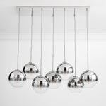 Load image into Gallery viewer, Selvion Industrial Spherical Glass Chandelier for Dining & Living Room
