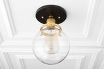 Load image into Gallery viewer, Glorica Glass Minimalist Globe Ceiling Fixture for Bedroom & Office