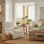 Afbeelding laden in galerijweergave, TF Angelique Art Nouveau glas-in-lood tafellamp - handgemaakt bloemmotief voor woonkamer