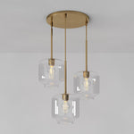 Load image into Gallery viewer, Lumivelle Pebble Glass Chandelier - 3-Light Modern Pendant Style