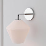Load image into Gallery viewer, Merin Sculptural Milk Glass Geometric Wall Lamp