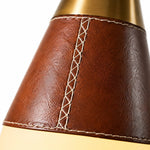 Cargar imagen en el visor de la Galería, Vintage Leather Faux Marble Teardrop Pendant Light for Dining Rooms and Bedside