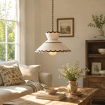 Cargar imagen en el visor de la Galería, French Vintage Scalloped Ceramic Pendant Light 10