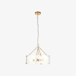 Afbeelding laden in galerijweergave, Panellux Decoratieve Hanglamp - Met de Hand Gemaakte Gebogen Glaspanelen met Geborstelde Messing Afwerking voor Foyer