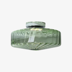 Afbeelding laden in galerijweergave, Ripplara Water Ripple Glass Plafondlamp met Vintage Stijl – Opbouwontwerp voor Slaapkamer