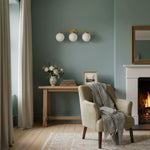 Afbeelding laden in galerijweergave, Glorica glazen eigentijdse kaptafelverlichting - 3-licht bol badkamerarmatuur opaalglas