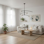 Afbeelding laden in galerijweergave, Arden glazen hanglamp kroonluchter – minimalistisch geometrisch ontwerp voor moderne interieurs