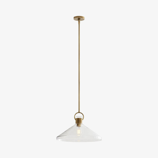 Suspension Large Cône Lumicona – Design en Verre Clair avec Style Industriel pour Cuisines U17