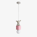 Cargar imagen en el visor de la Galería, Bunny pink single pendant lamp