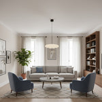 Afbeelding laden in galerijweergave, Modellis Minimalistische Hanglamp met Strakke Lijnen – Hedendaagse Verlichting voor Woonruimtes N29