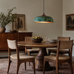 Load image into Gallery viewer, Aerugix Vintage Hammered Copper Dome Pendant Light - Natural Metallic Finish for Dining Room