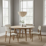 Bild in der Galerieansicht laden, Lumarys Pendel- / Deckenleuchte – Botanisch inspirierter Leinen-Schirm für Essbereich oder Wohnzimmer