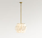 Load image into Gallery viewer, Sevra Cascading Glass Disc Pendant Light - Metal Vintage Brass Finish Fixture