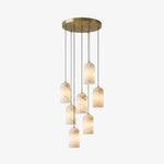 Load image into Gallery viewer, Alabresca Mid Century Alabaster Pendant Light – Multi Head Hanging Lamp for Kitchen Island