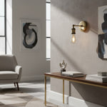 Afbeelding laden in galerijweergave, Vintage Hal messing verstelbare wandlamp voor woonkamer