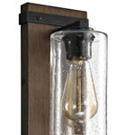 Cargar imagen en el visor de la Galería, Close detail of clear seeded glass shade and bulb