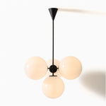 Load image into Gallery viewer, Ulvara Chandelie Linear Cluster Glass Globe Design - Contemporary Elegance