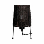 Cargar imagen en el visor de la Galería, Black plant fiber table lamp on white background