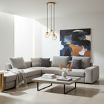 Afbeelding laden in galerijweergave, Glissora Hanglamp - Sculpturaal Clusterontwerp Getint Glas en Metaal voor Hal