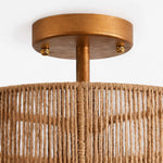 Afbeelding laden in galerijweergave, Gold canopy and woven rattan detail
