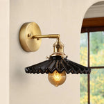 Cargar imagen en el visor de la Galería, Black ceramic wall sconce near arched window